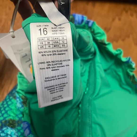 B25 Sea Folly One Piece Swimsuit Womens 12 Taylor Swift 1989 Inspo Floral - Picture 7 of 7